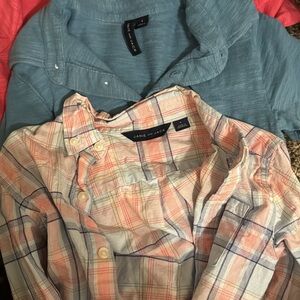 Janie and Jack Blue Top and Plaid Shirt